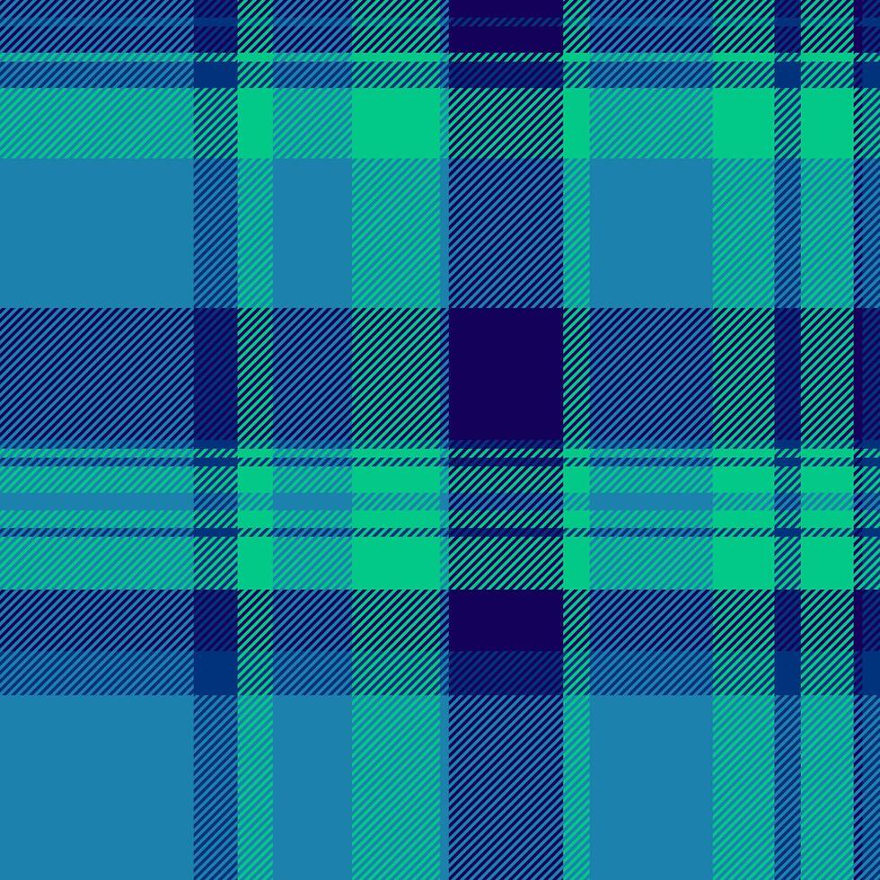 Delicate tartan texture , group check textile pattern. Production background seamless plaid fabric in cyan and teal colors. vector