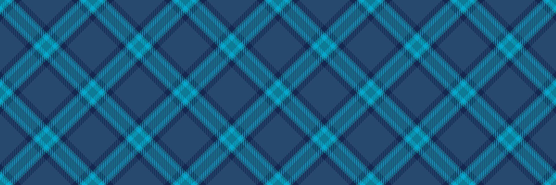 Youth background texture, custom fabric plaid seamless. Bandana tartan textile pattern check in blue and cyan colors. vector