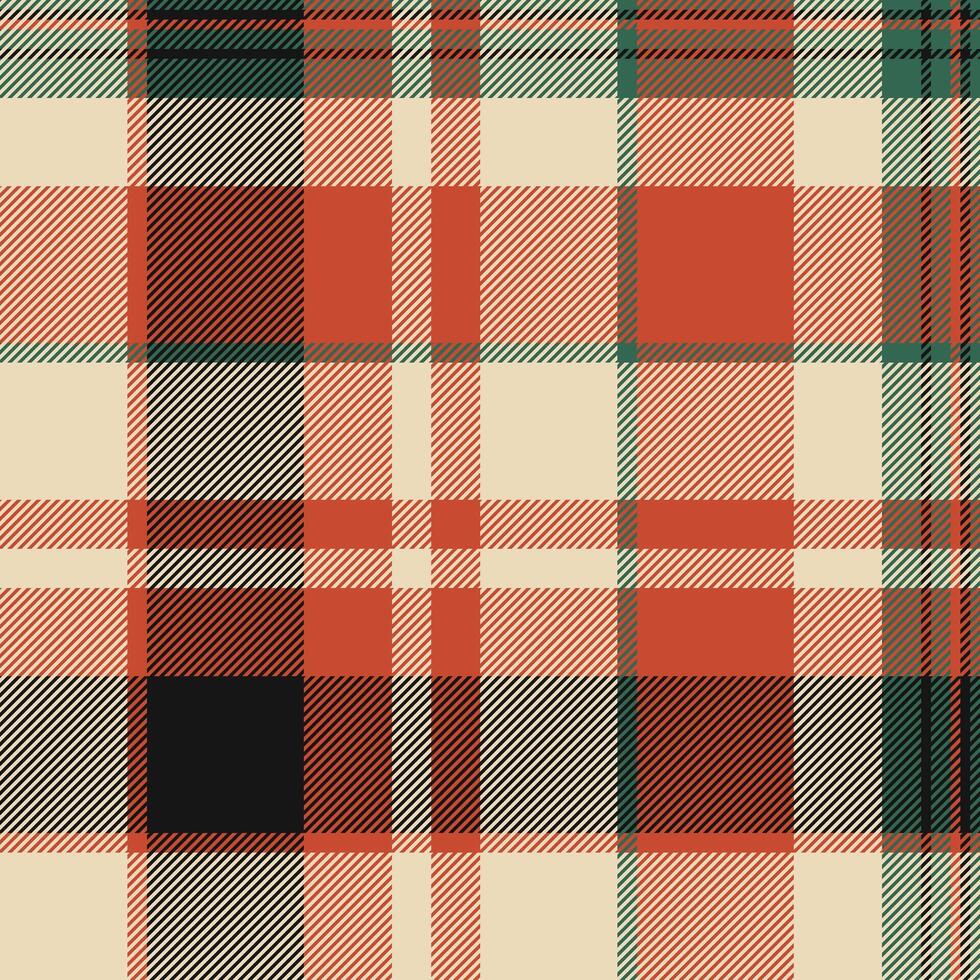 Design textile pattern background, antique seamless texture plaid. Glamour tartan check fabric in light and red colors. vector