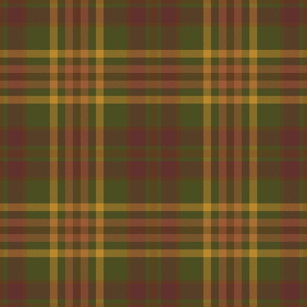 Plaid seamless pattern in orange. Check fabric texture. textile print. vector