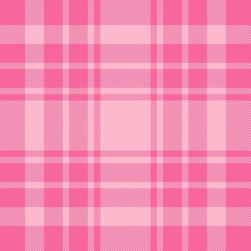Plaid check pattern in pink. Seamless fabric texture. Tartan textile print. vector
