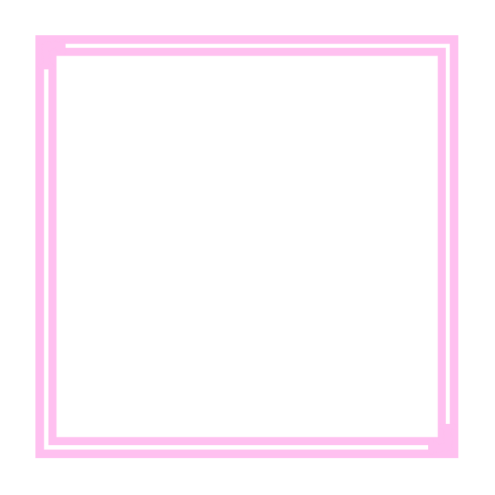 Light Pink Square Frame on a Transparent Background png