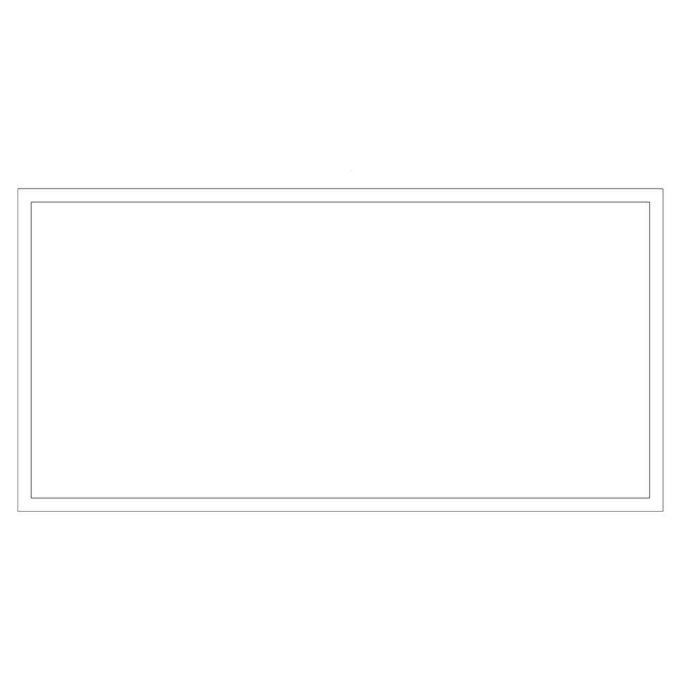 A White Rectangle Frame on a Transparent Background png