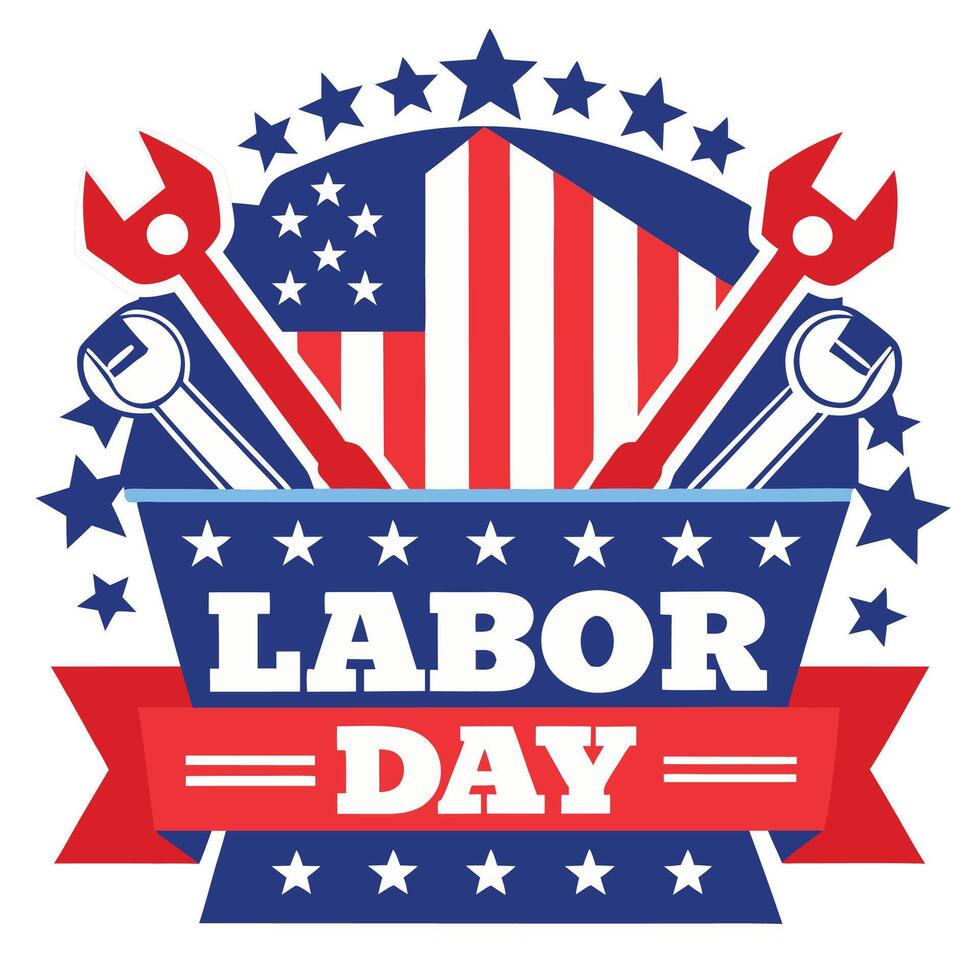 USA Labor day background vector