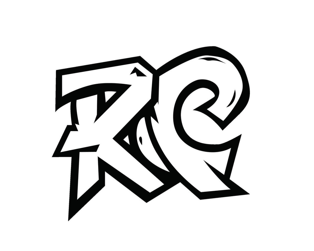 modern RC logo vector