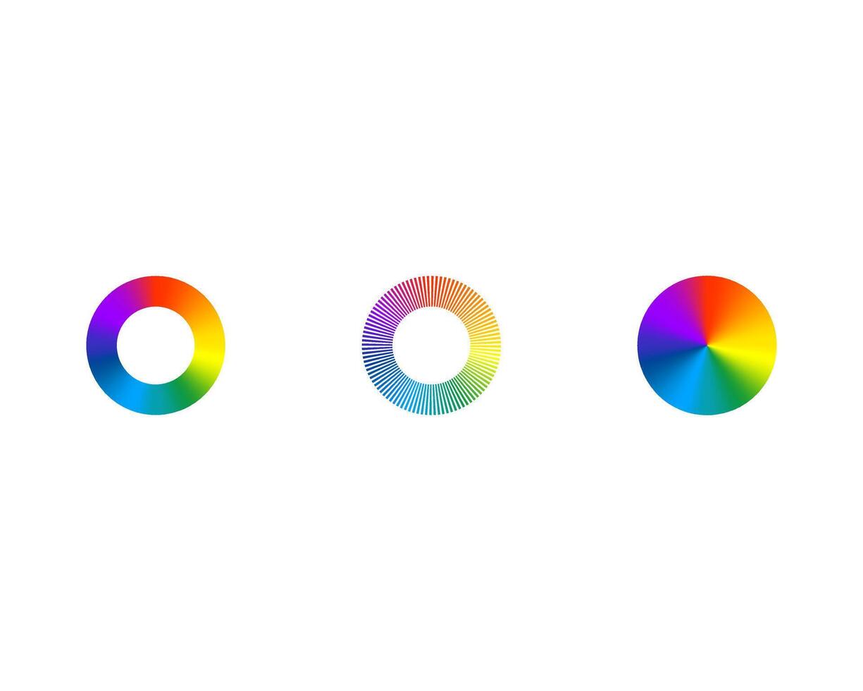 Collection Loading bar status icon. illustration. Set of loaded rainbow icons. Download progress. Donload or Upload. vector