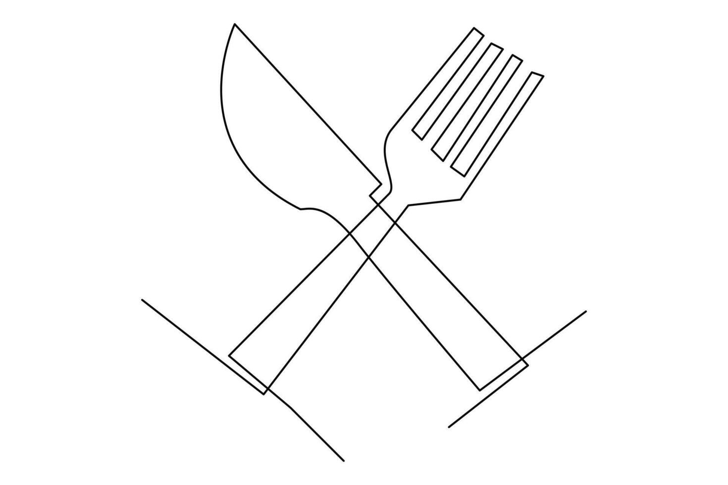 One continuous one line hand drawn plate, outline illustration isolated on white background. outline illustration vector