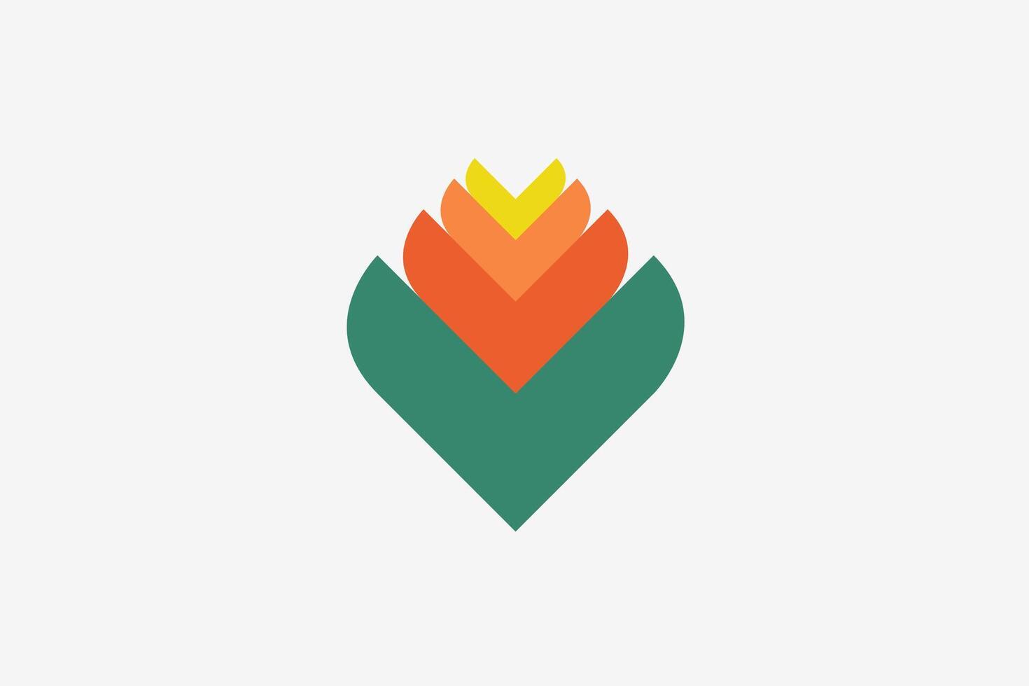 Abstract flower modern logo vector