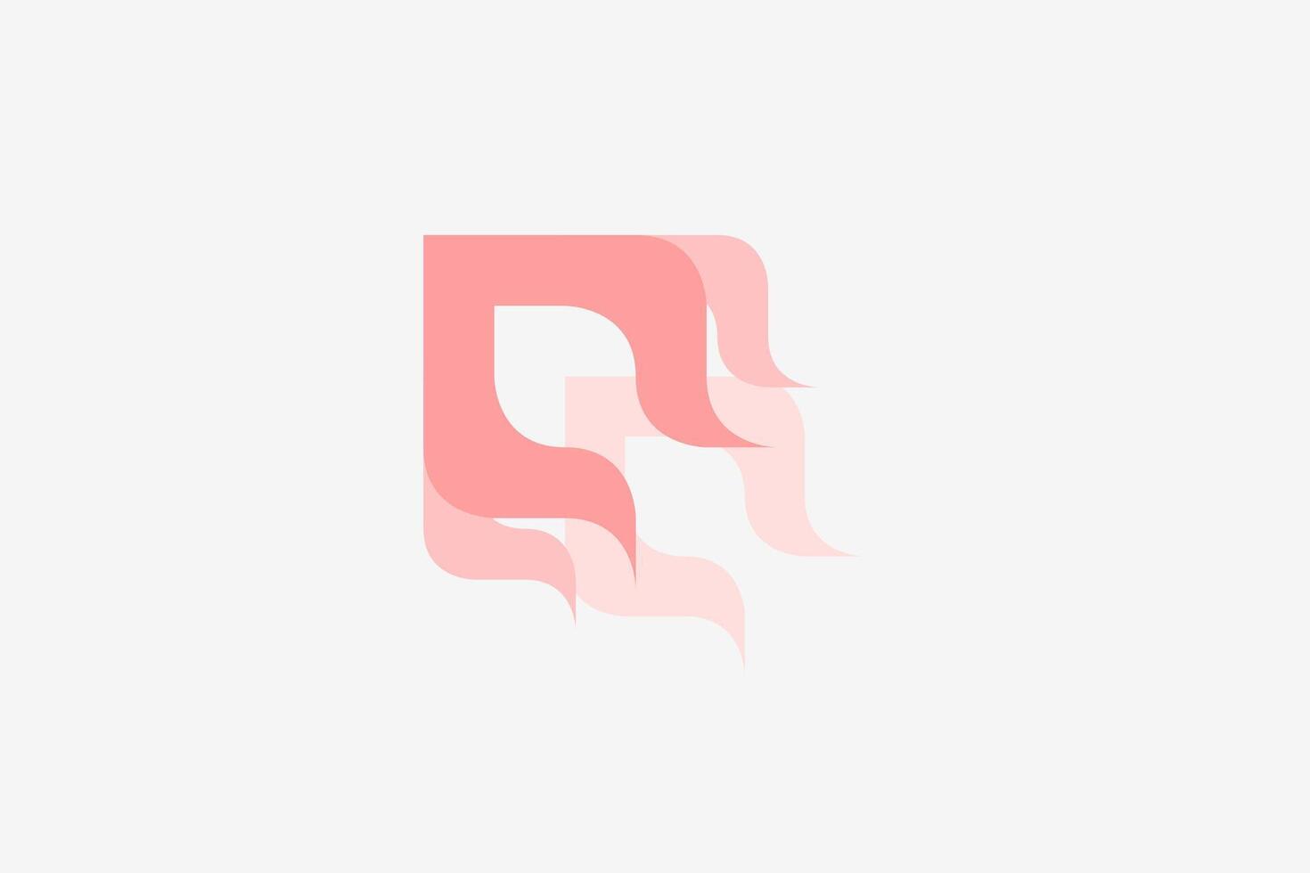 Abstract jellyfish geometric logo vector