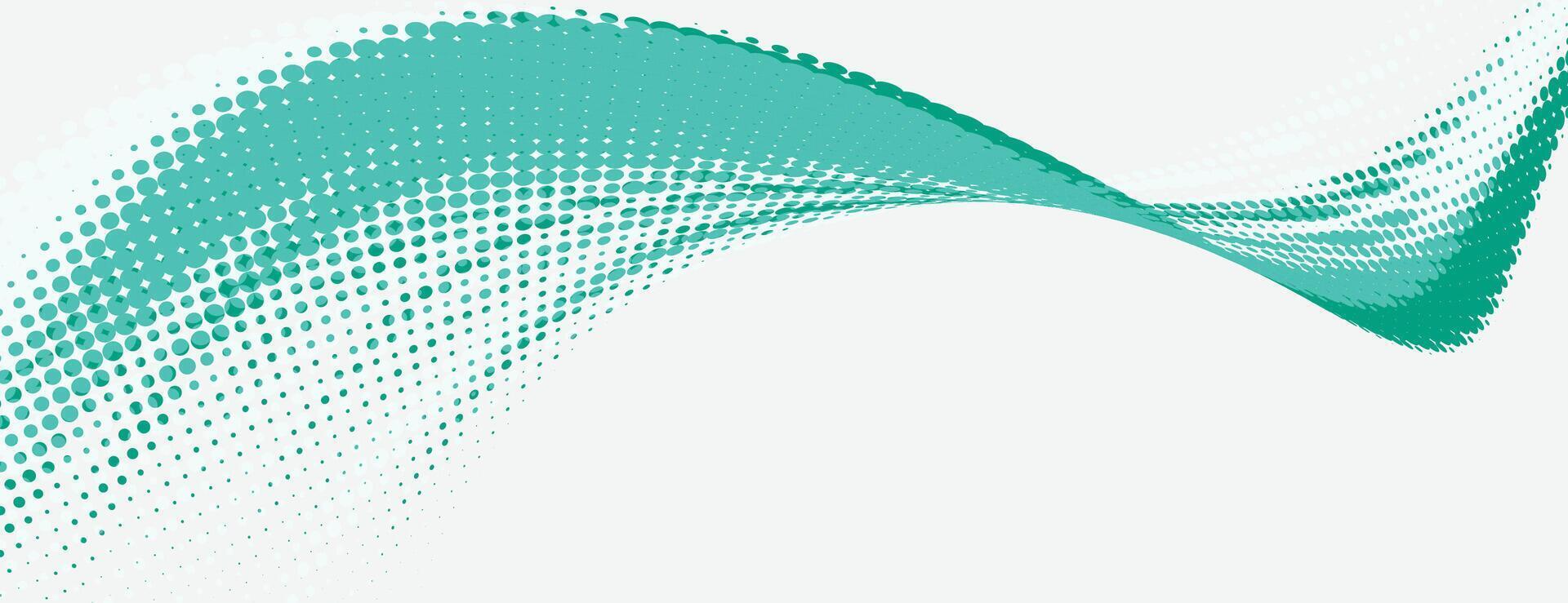Abstract modern bright green gradient background with glowing neon circle lines element and halftone dots decoration. Trendy simple texture creative design. Suit for presentation, website, brochure vector