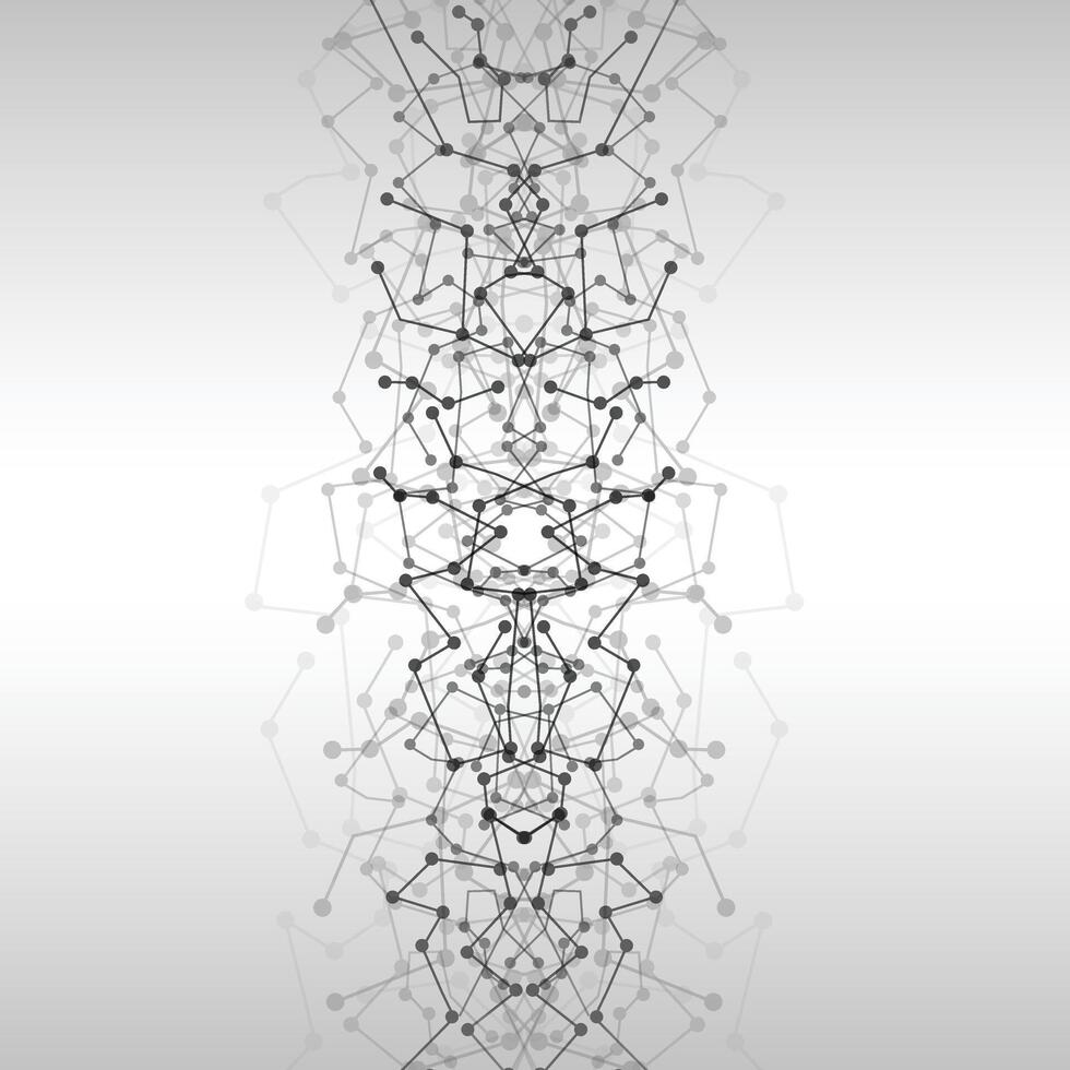 Abstract geometric pattern of lines and dots vector
