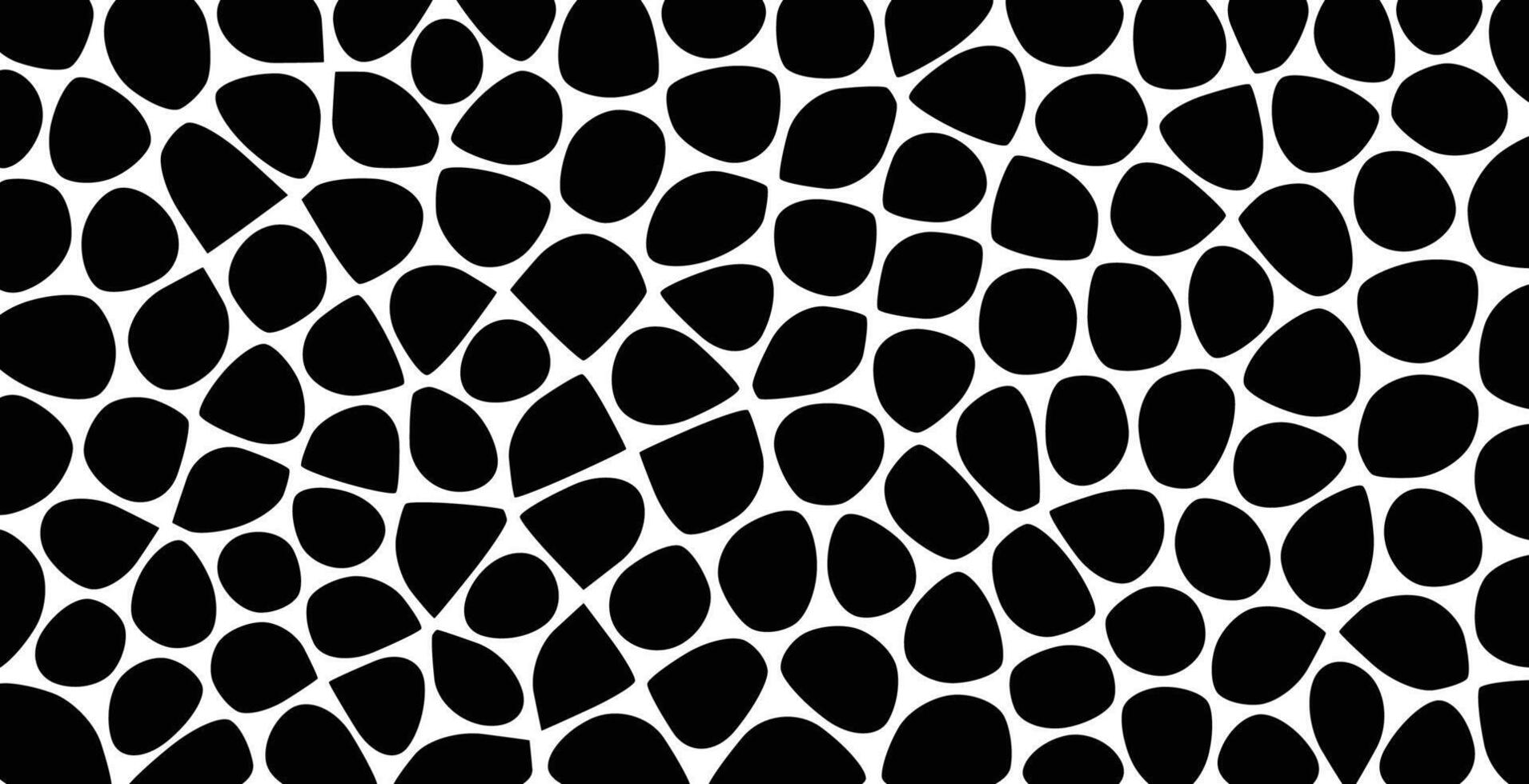 black and white giraffa stripes voronoi pattern vector