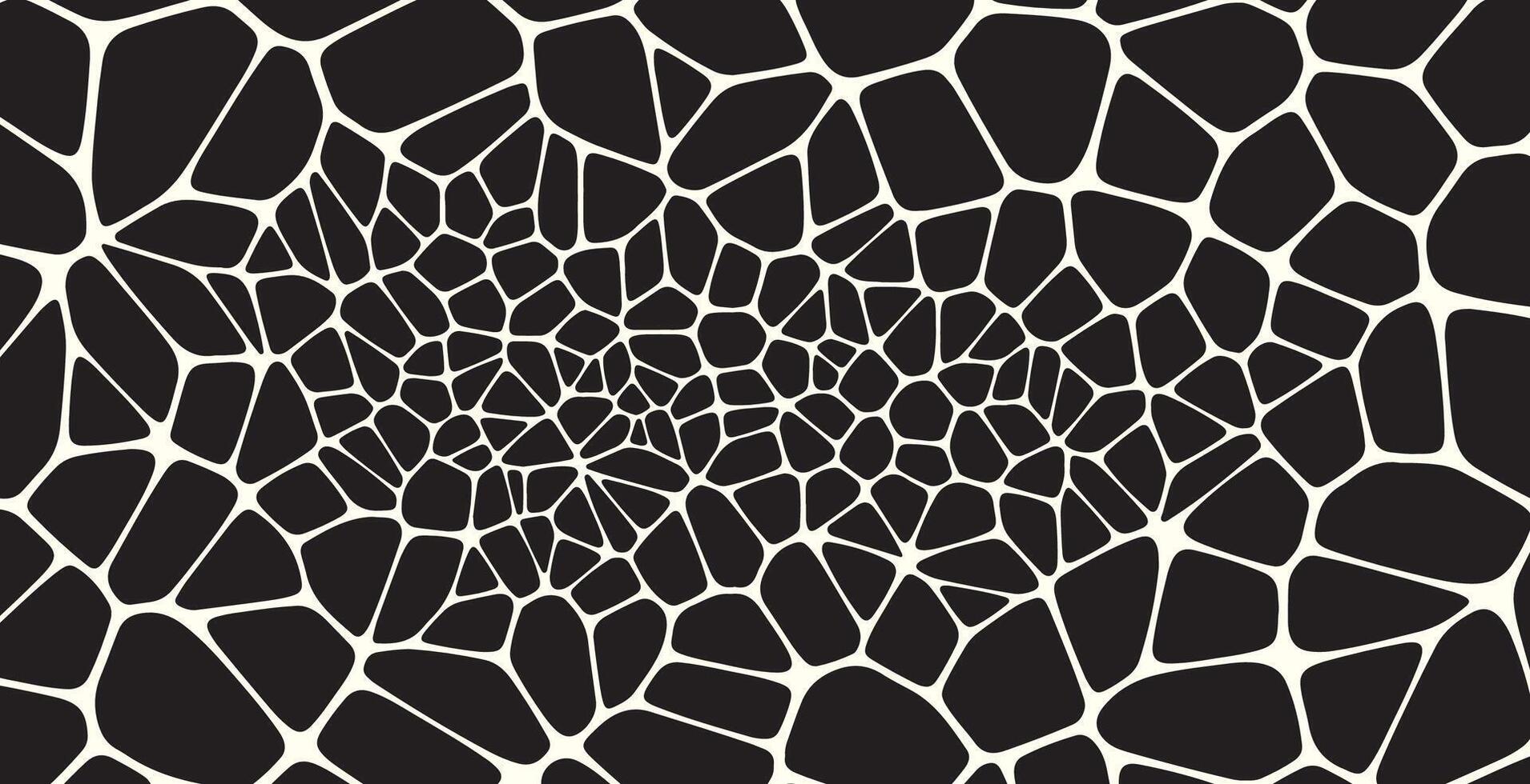 black and white giraffa stripes voronoi pattern vector