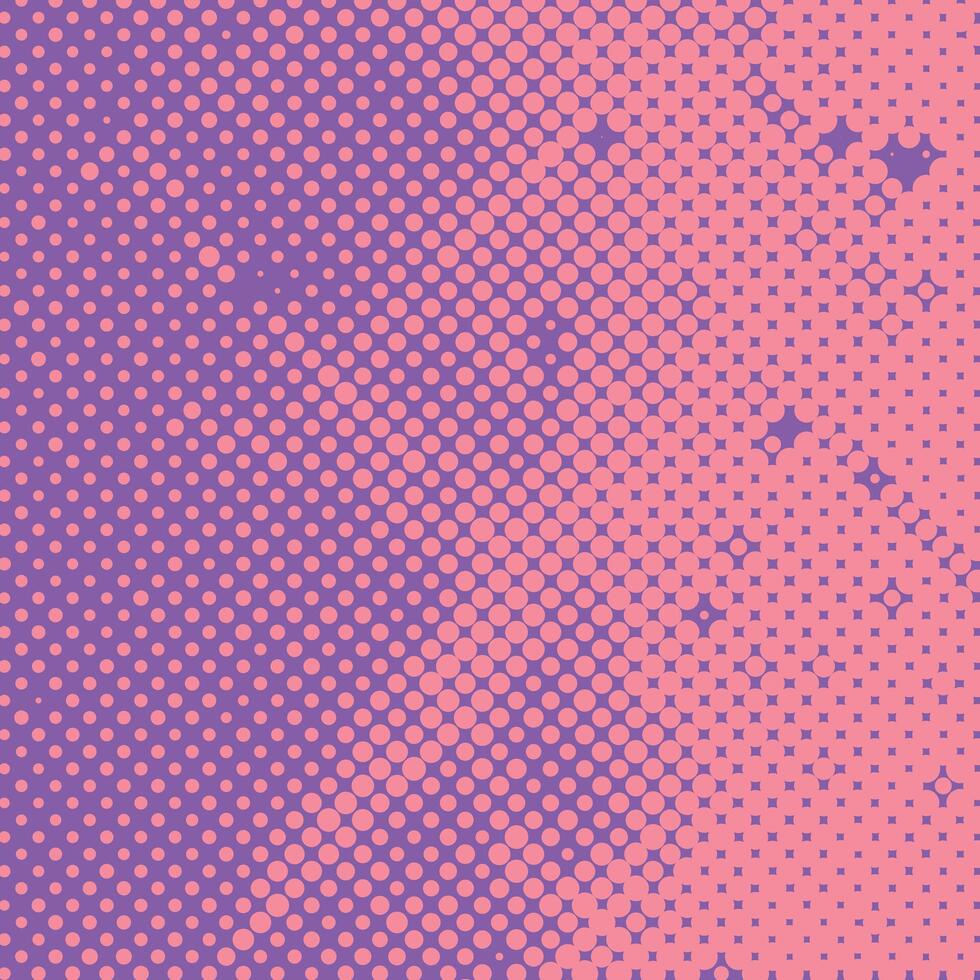 Pink halftone pattern. Retro comic gradient background. Rose pixelated dotted texture overlay. Cartoon pop art faded gradient pattern. backdrop for poster, banner, advertisement vector