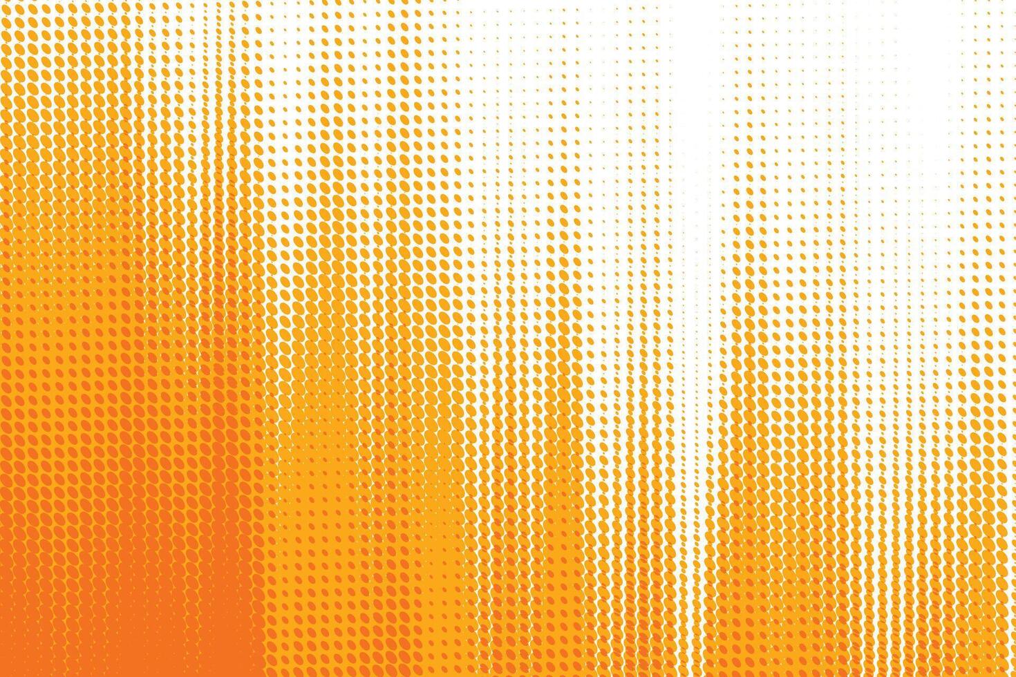 Yellow halftone background. Retro comic grain texture. Pixelated dots cartoon wallpaper. Pop art fading wavy gradient pattern. vector