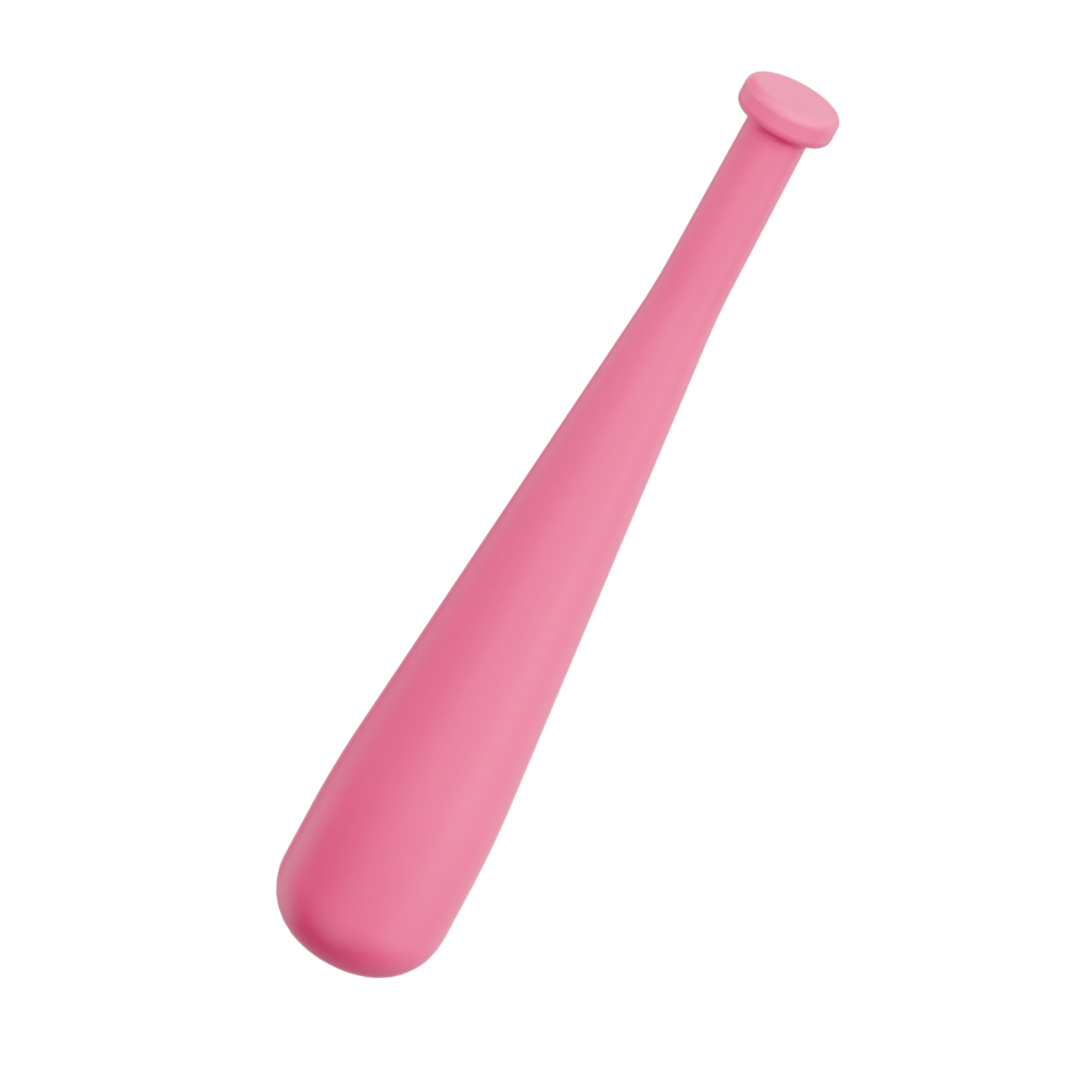 3D Render Kid Toy Baseball Bat for Creative Play. Transparent Background png