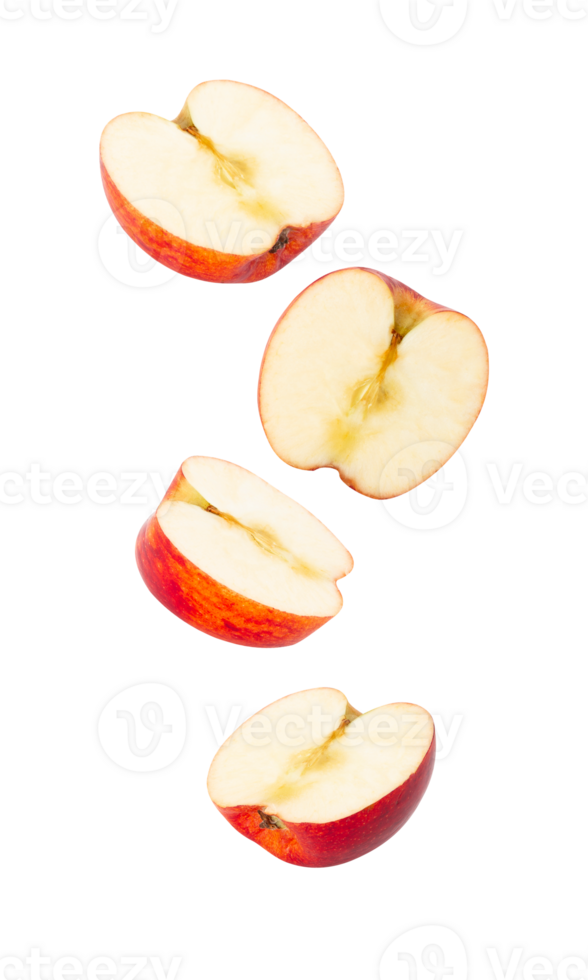 Falling Red Apple, cutout png