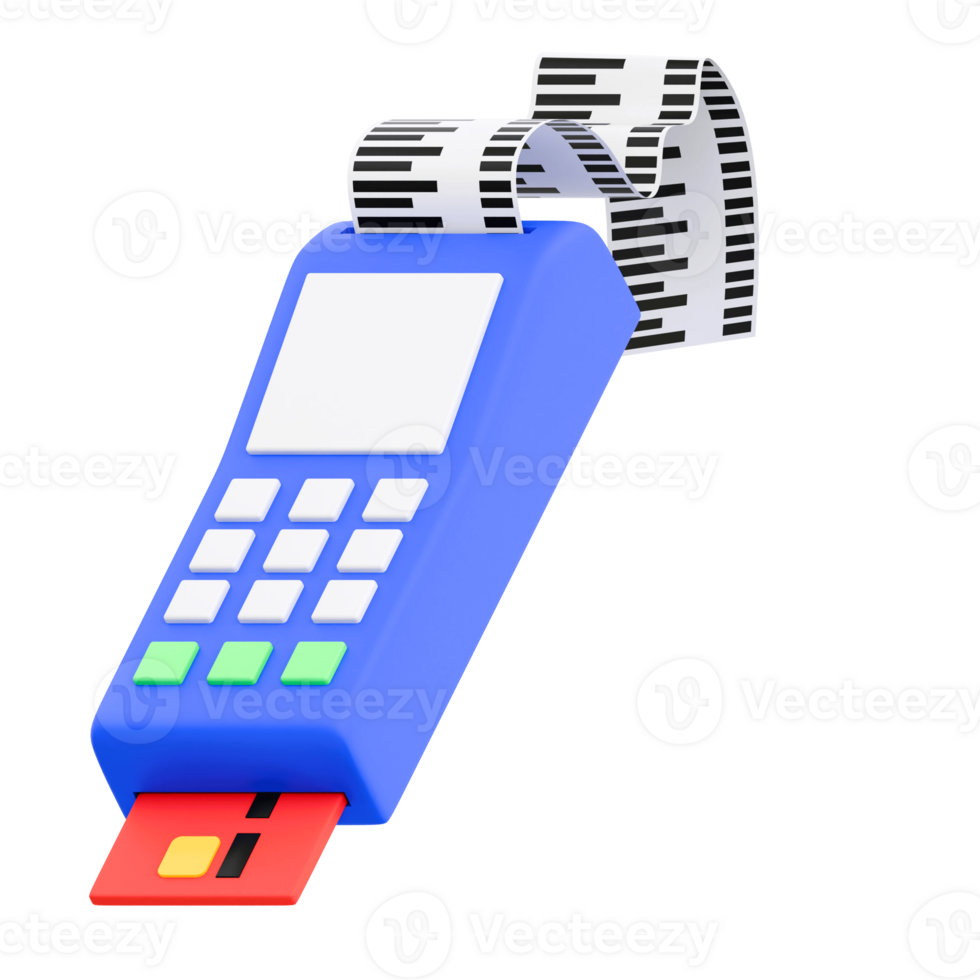 3D Render Business Invoice for Business Icon. Transparent Background png