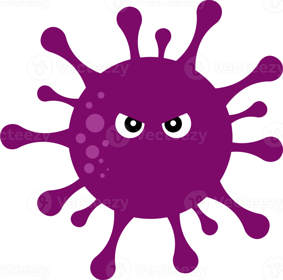 Monkeypox virus cartoon illustration png