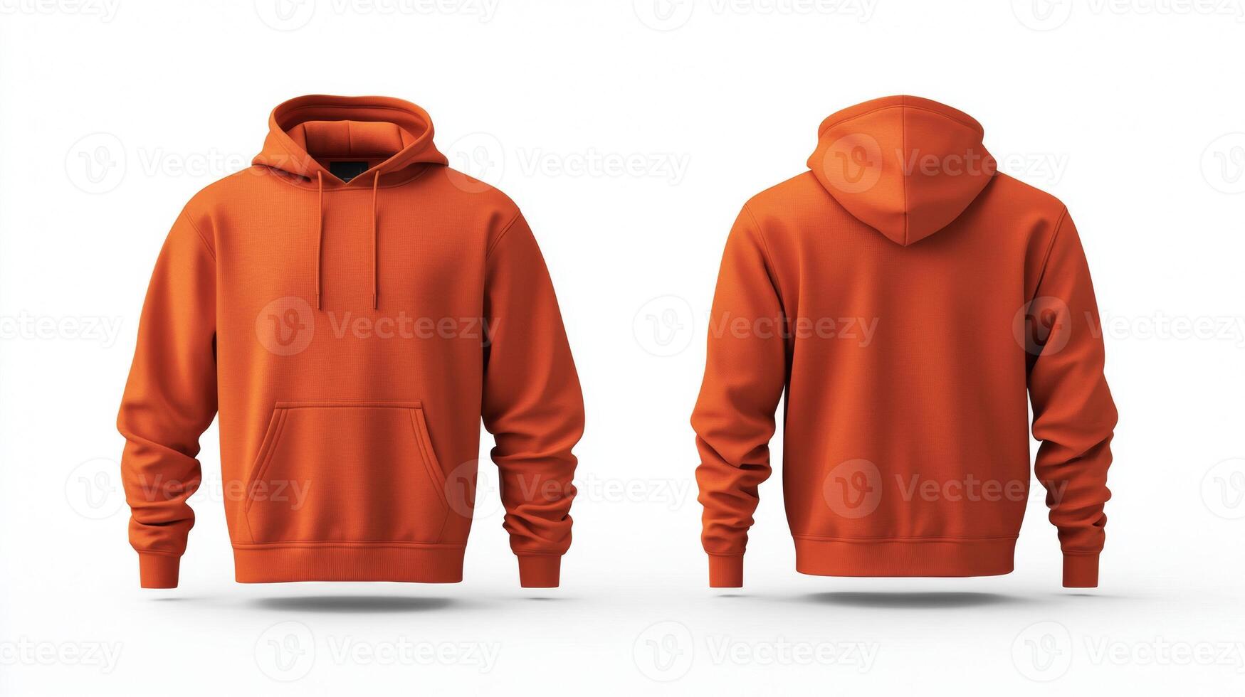 Blank orange hoodie mockup photo