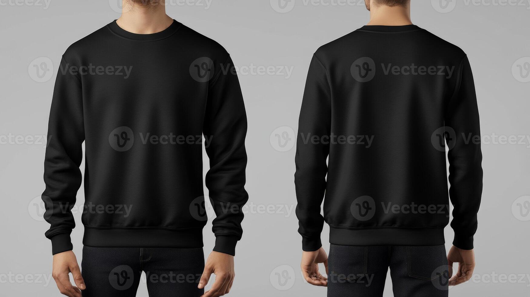 Blank black sweater mockup photo