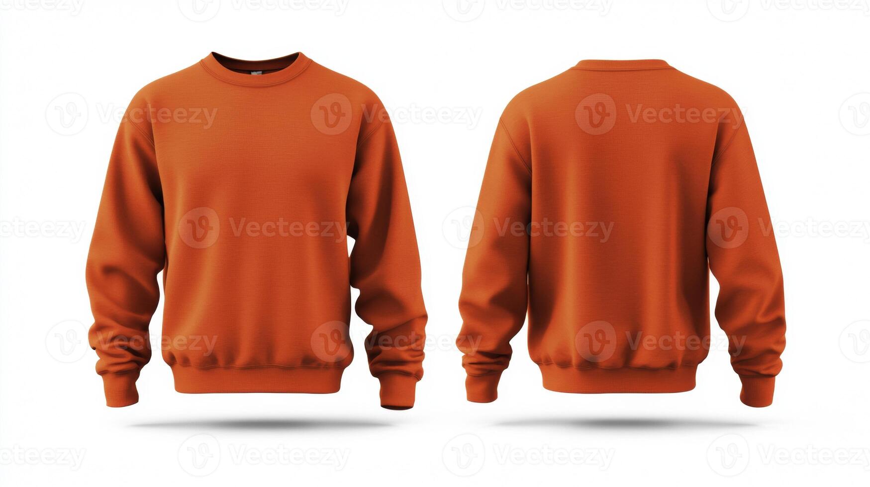 Blank orange sweater mockup photo