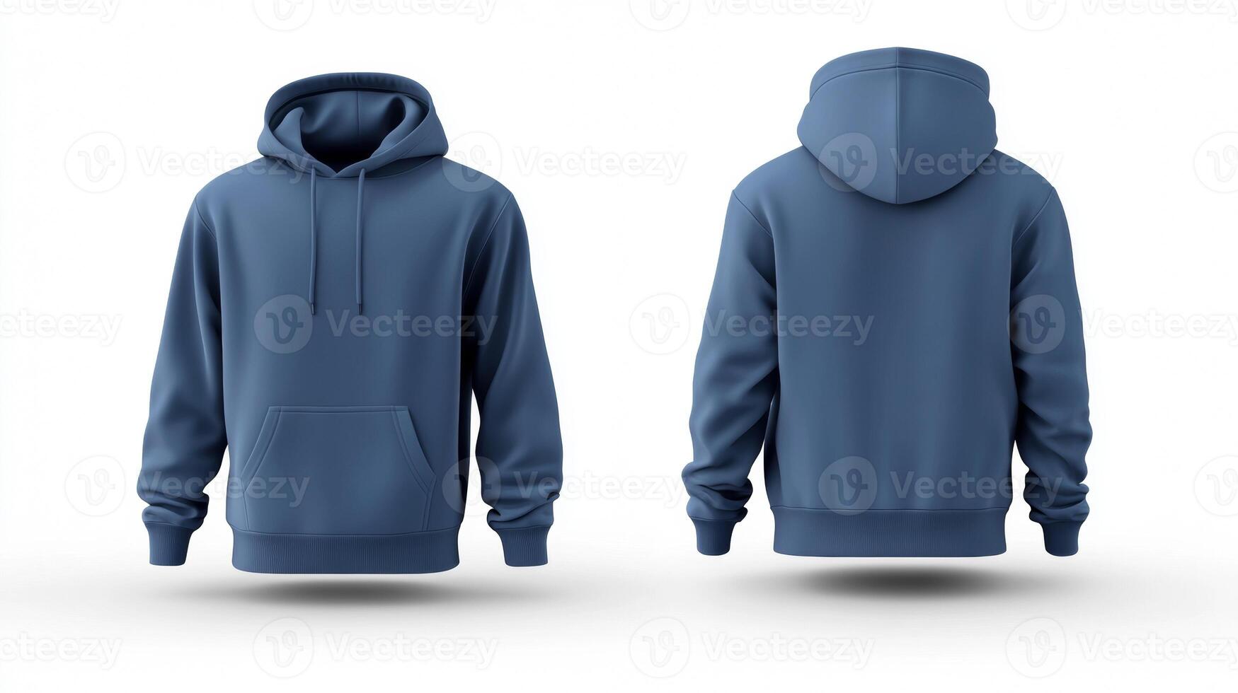 Blank blue hoodie mockup photo