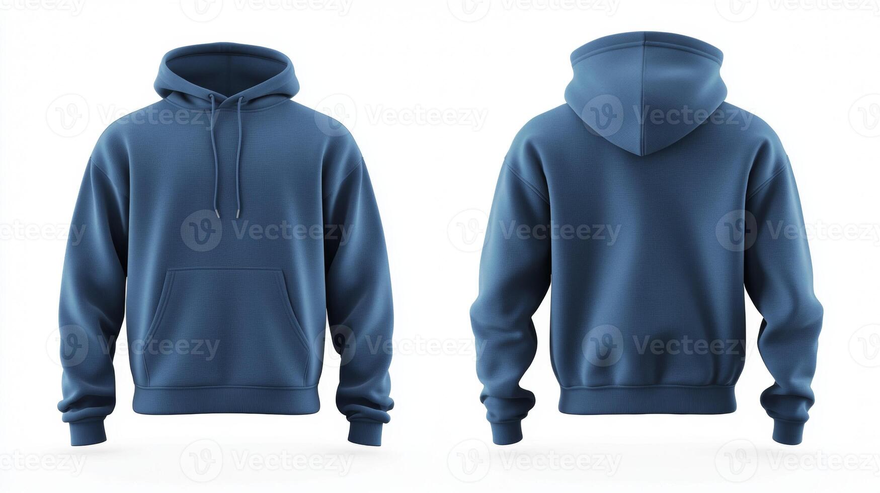 Blank blue hoodie mockup photo