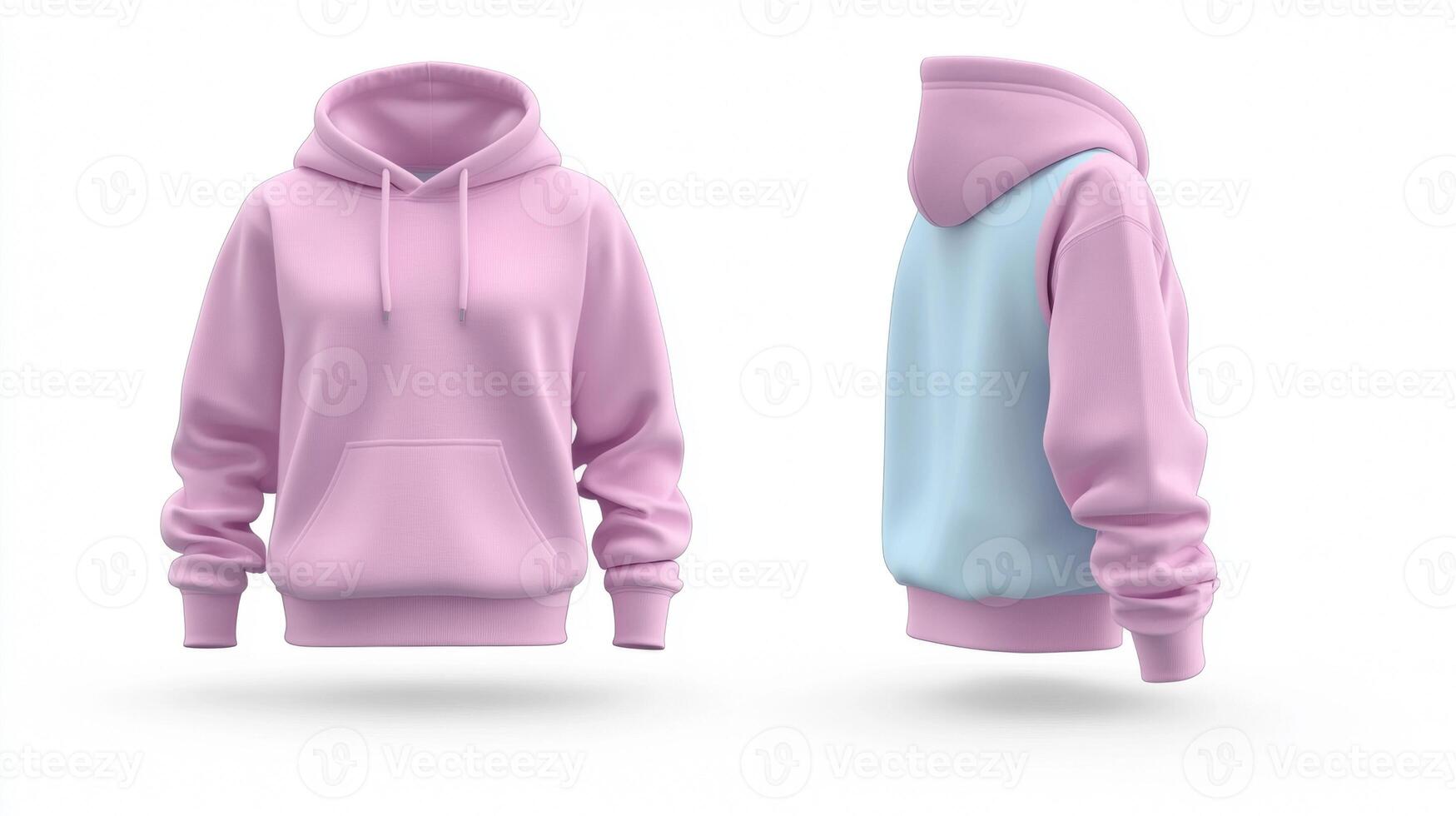 Blank pastel hoodie mockup photo