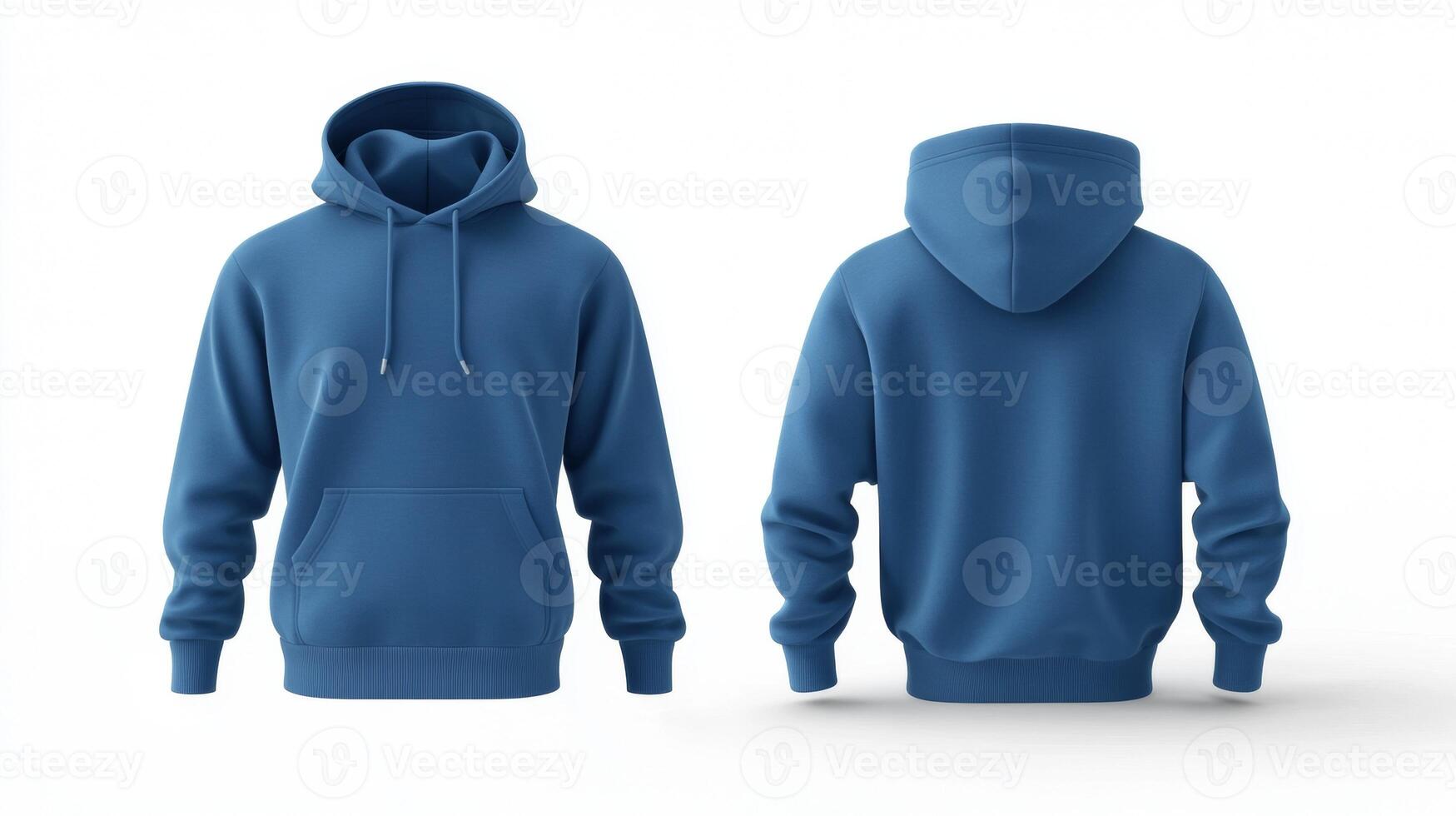 Blank blue hoodie mockup photo