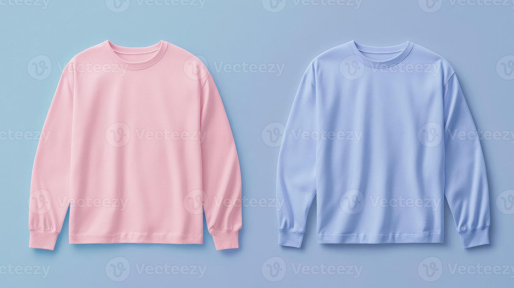Blank pastel long sleeve t-shirt mockup photo
