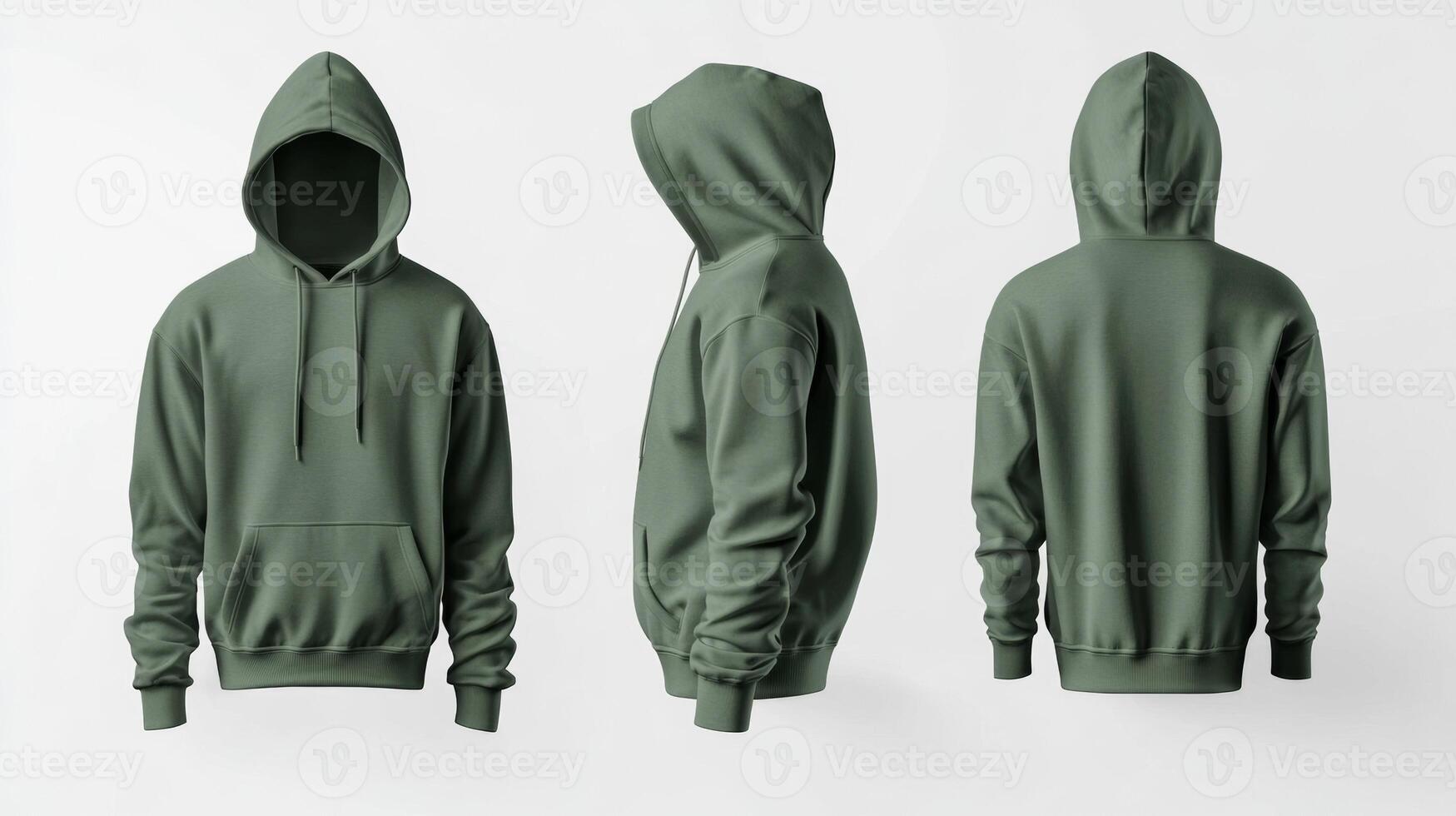 Blank green hoodie mockup photo