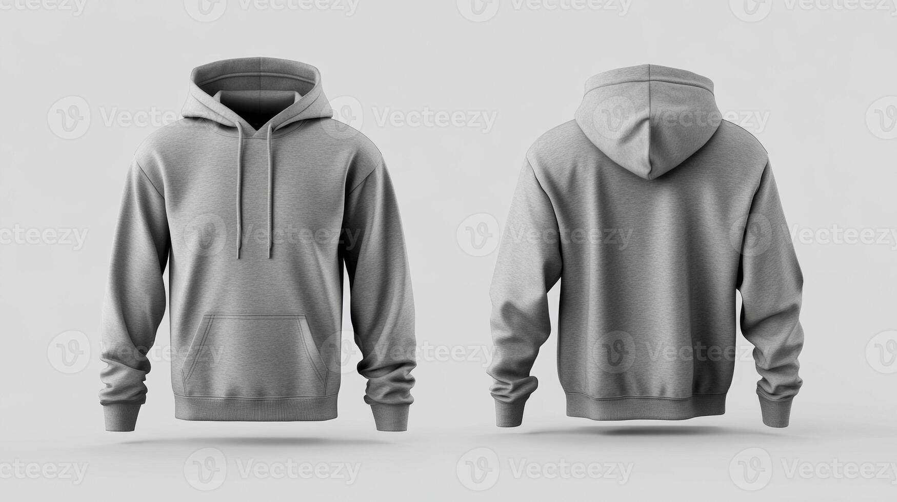 Blank gray hoodie mockup photo