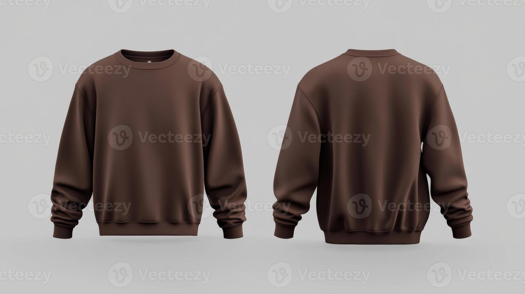 Blank brown sweater mockup photo