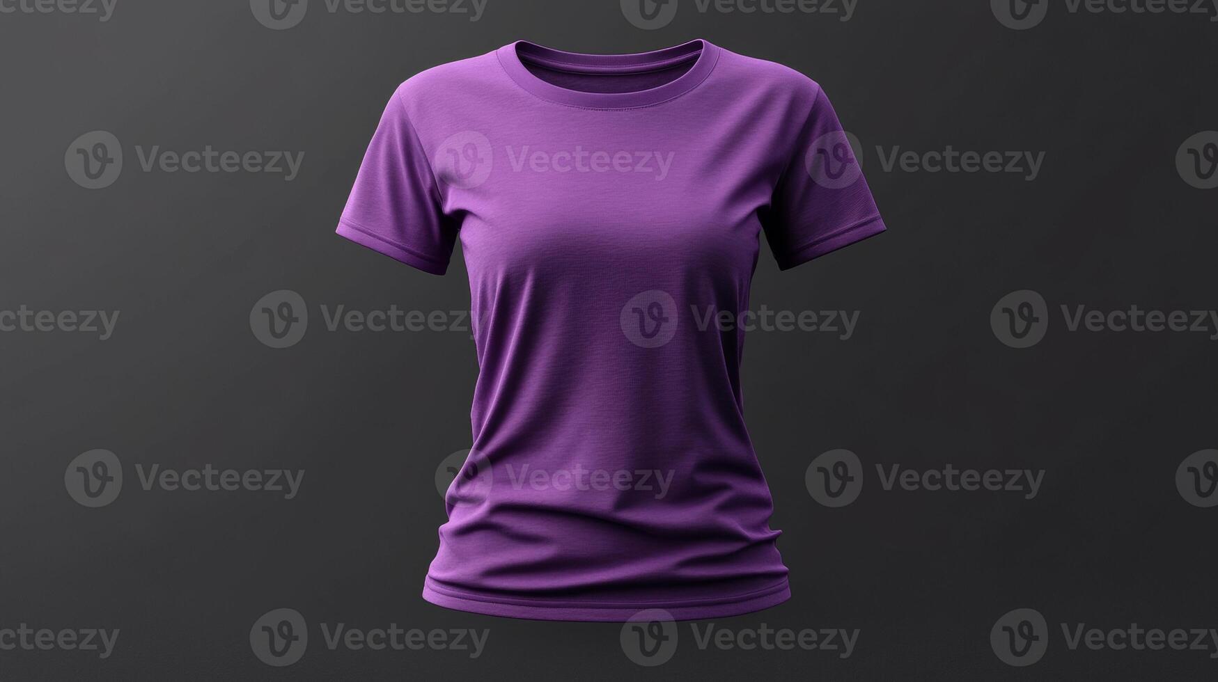 Blank purple short sleeve t-shirt mockup photo