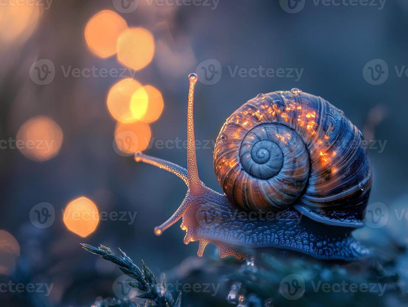 Macro Photo of Snail with Natural Light