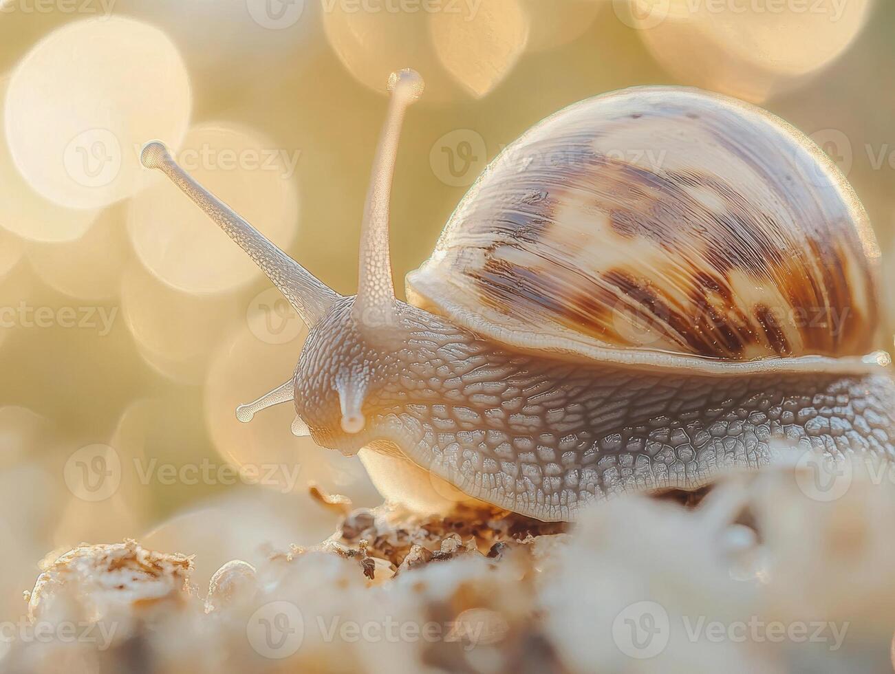 Macro Photo of Snail with Natural Light