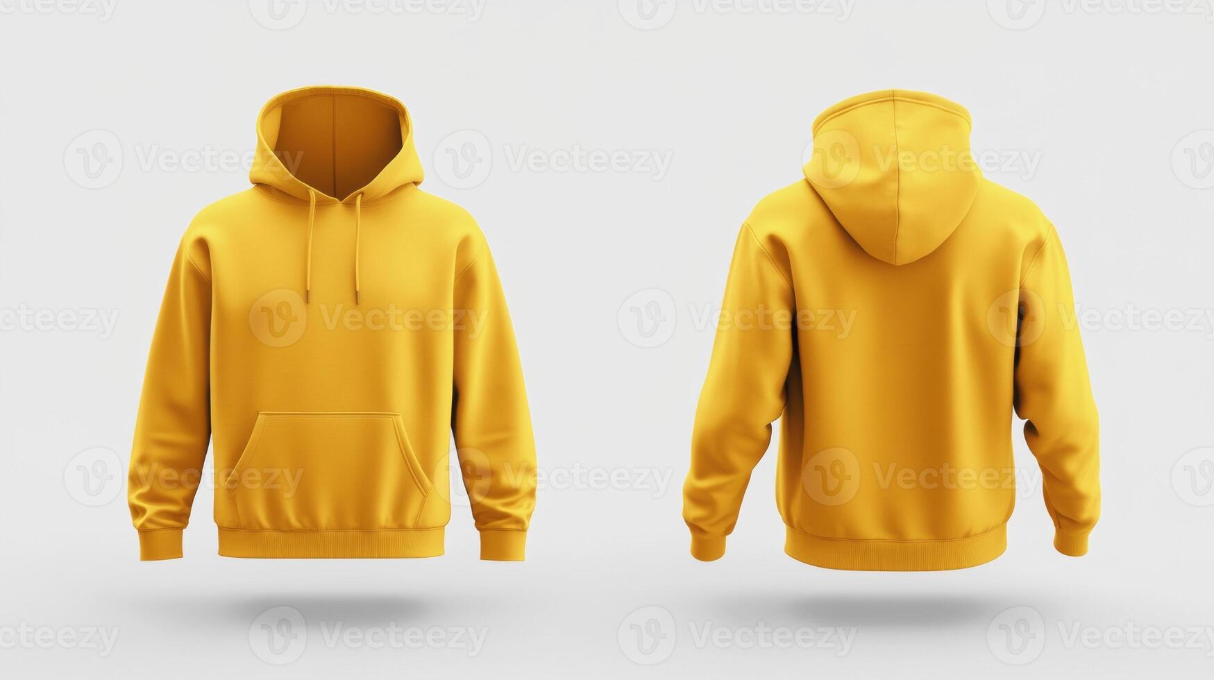 Blank yellow hoodie mockup photo