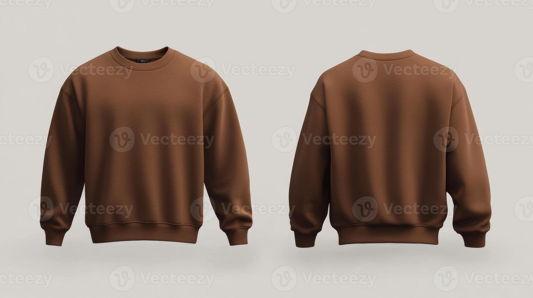 Blank brown sweater mockup photo