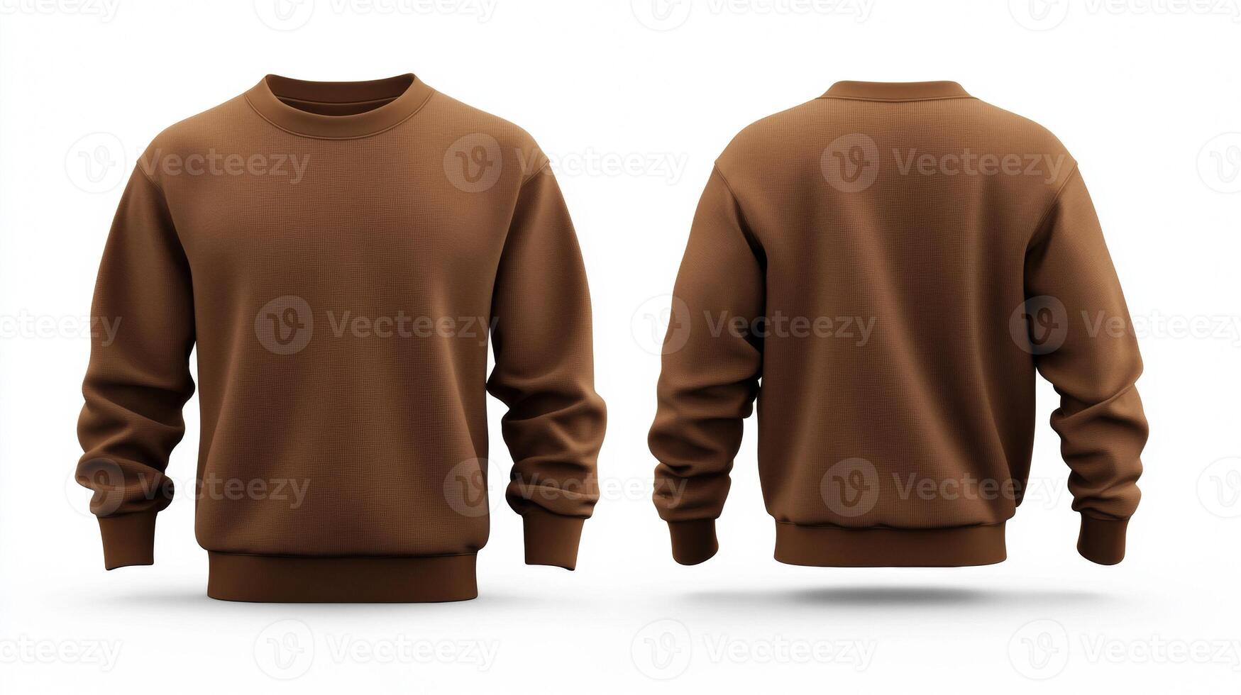 Blank brown sweater mockup photo