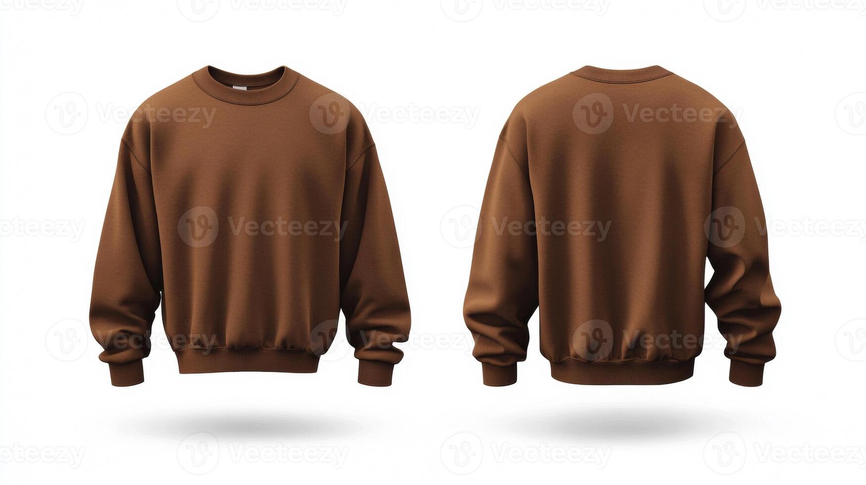 Blank brown sweater mockup photo