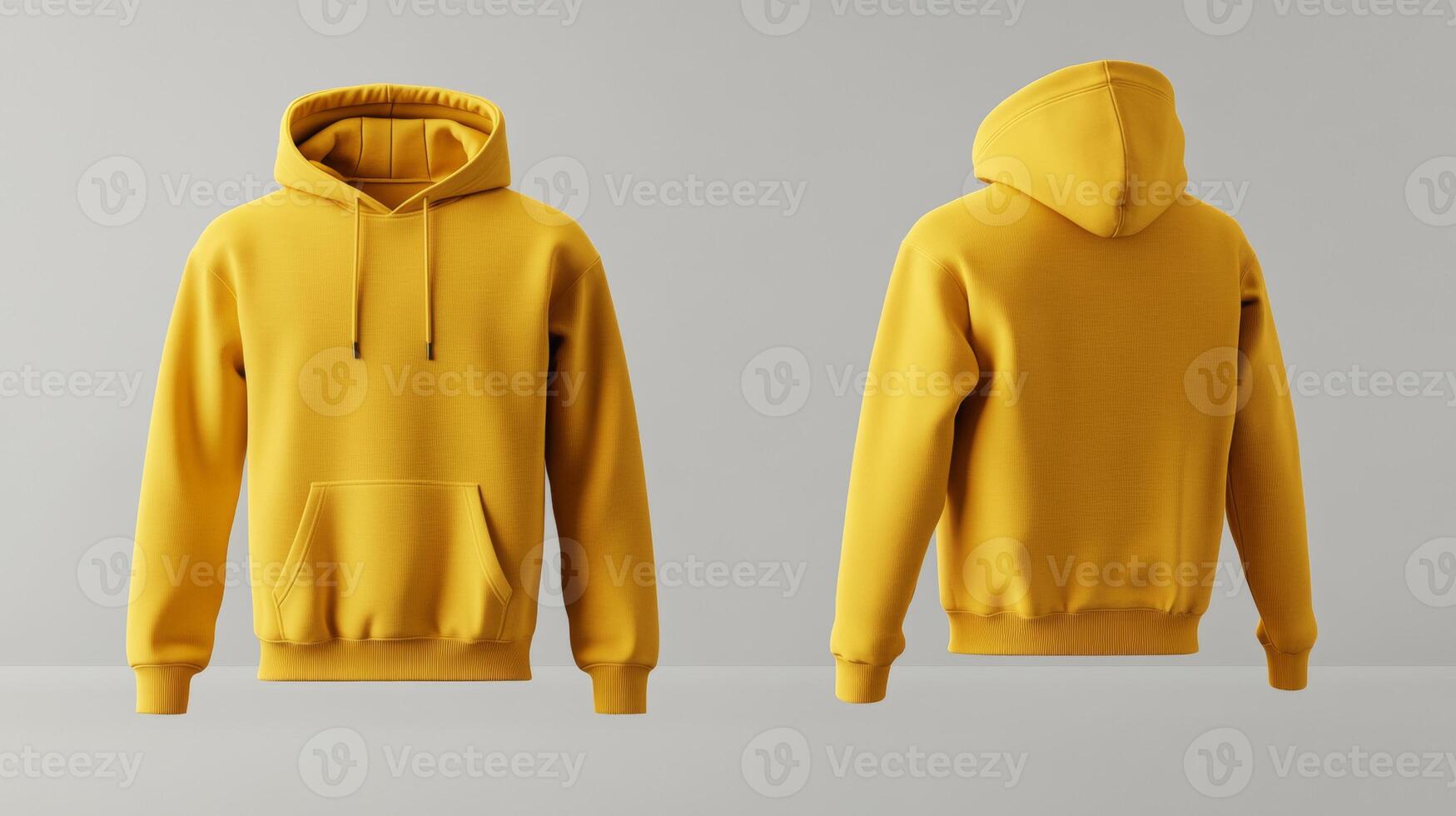 Blank yellow hoodie mockup photo