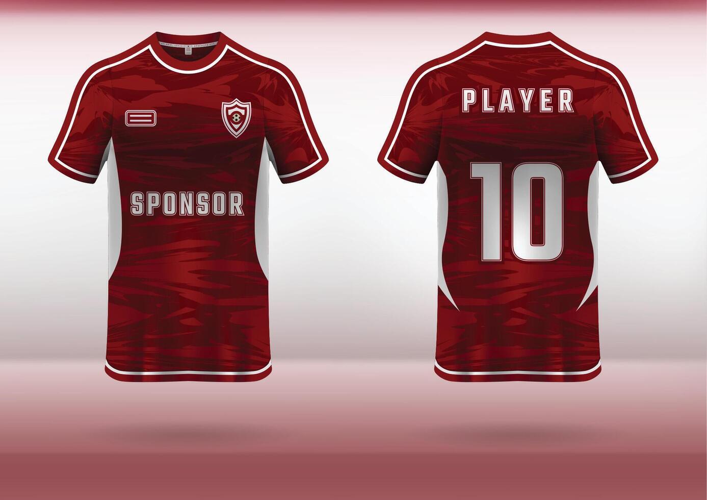 Soccer sport uniform jersey design dark red abstract pattern background vector