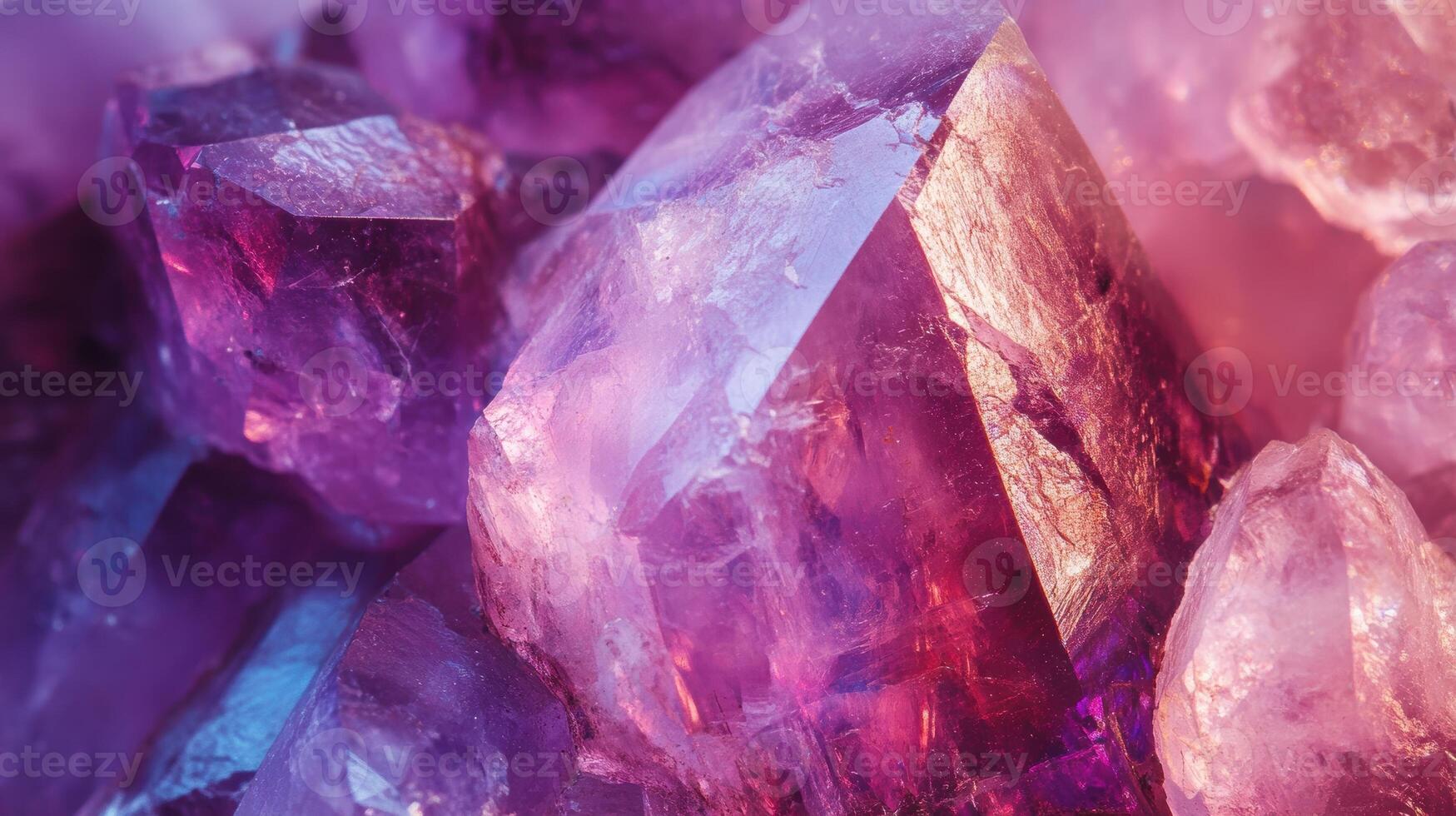 Detailed close-up of scapolite, highlighting its rich purple tones in a polished finish. photo