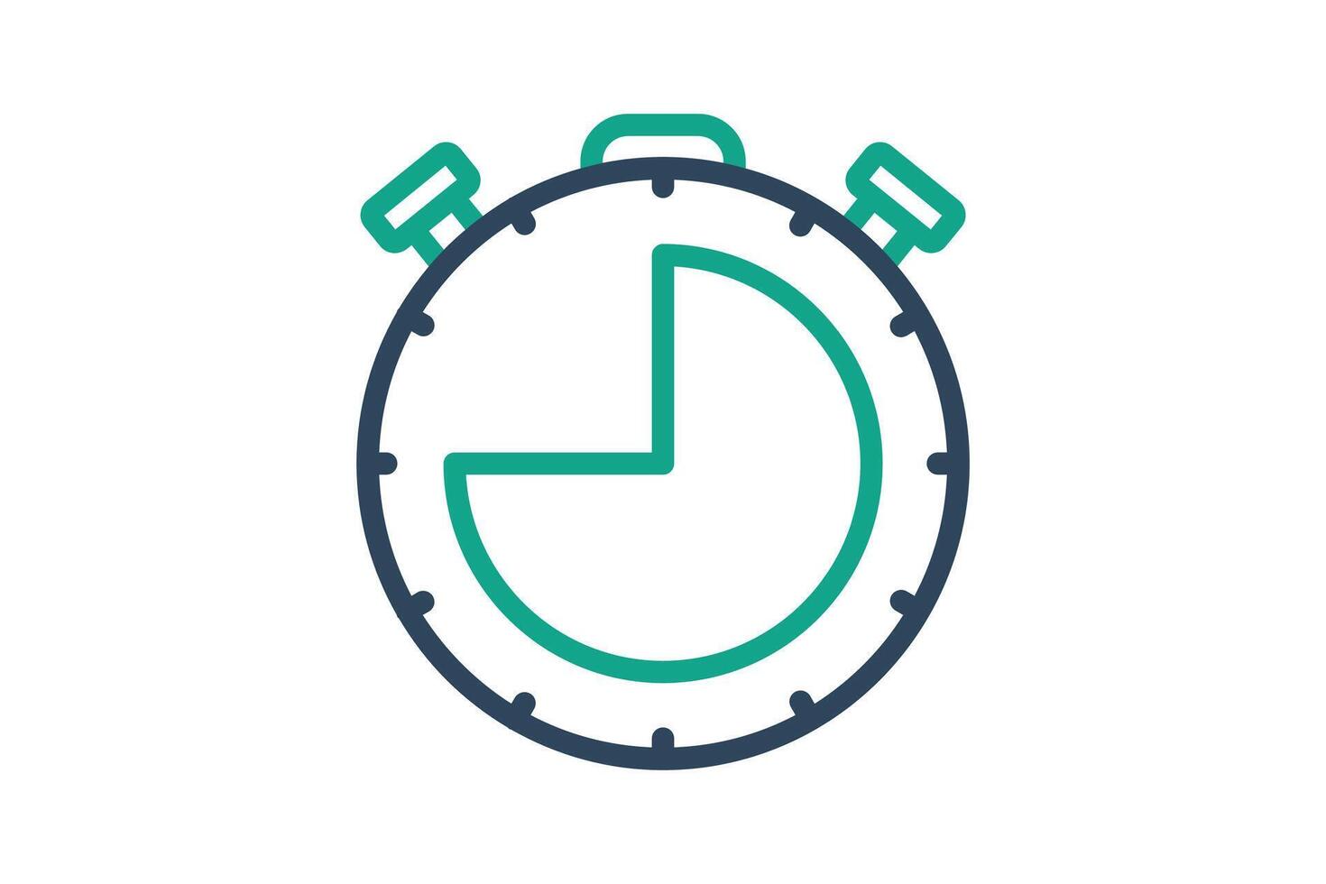 Stopwatch icon. line icon style. icon related to efficiency. productivity elements illustration vector