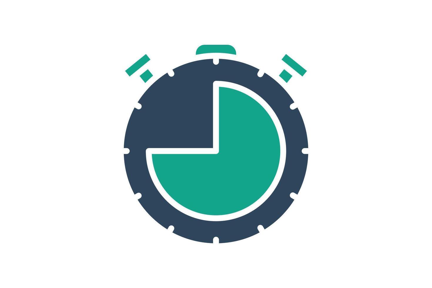 Stopwatch icon. solid icon style. icon related to efficiency. productivity elements illustration vector