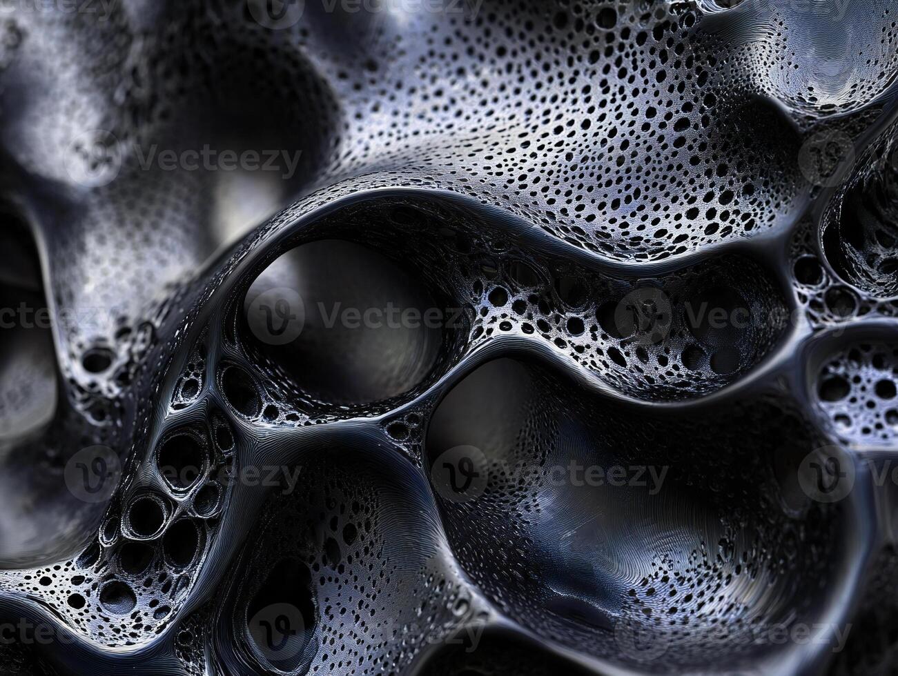 Organic wave surface with dynamic textures and light reflections. photo
