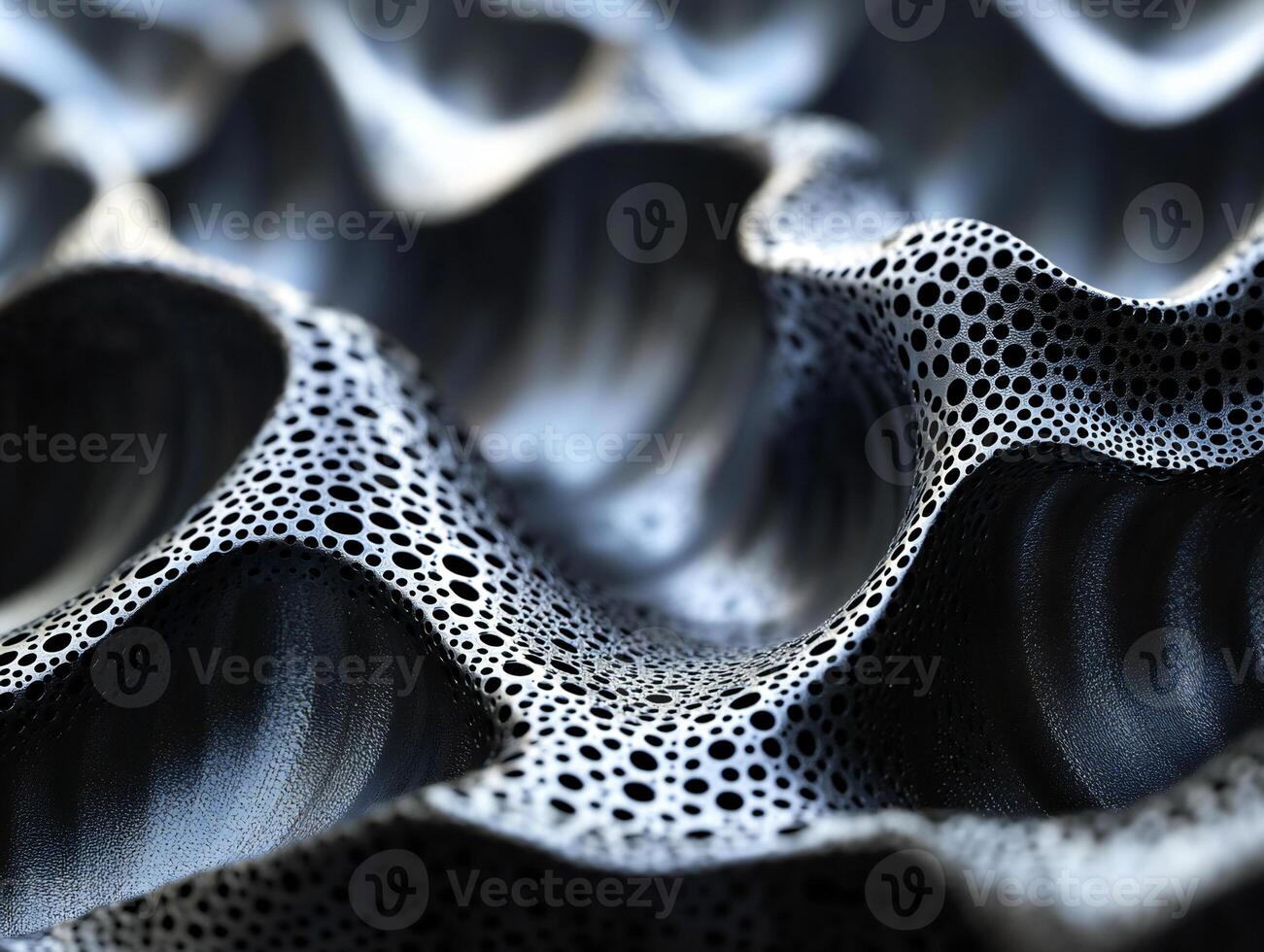 Organic wave surface with dynamic textures and light reflections. photo
