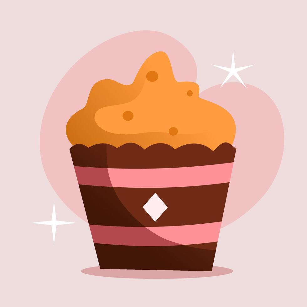 Set of cupcakes illustration vector