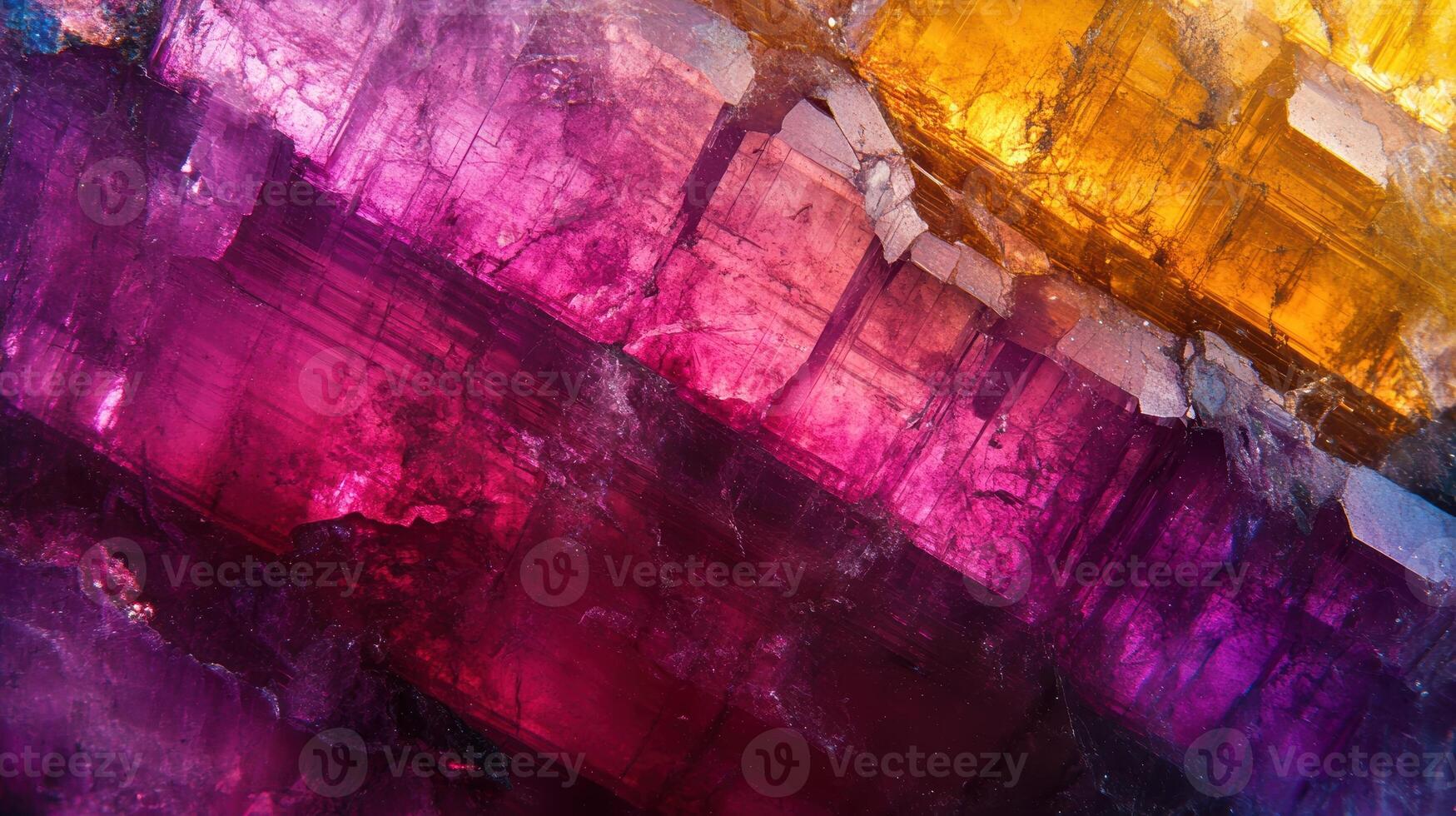 Tourmaline gemstone with a smooth, colorful finish, captured in extreme close-up to showcase its natural, layered surface patterns. photo